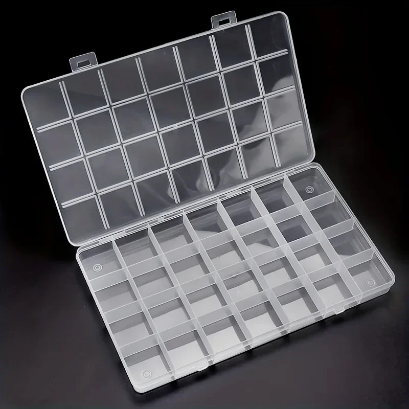 1Pc Multifunctional Clear Plastic Organizer Box with Grids Container Craft Storage for Beads Organizer Art DIY Jewelry image 2