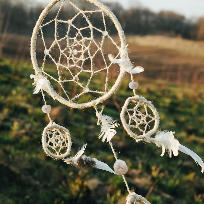 Dream Catcher Rings Set, Metal Hoops For Crafts, 6 Inches Macrame Rings Gold, 5 Shapes Metal Hoops 4 Size Pompom Makers