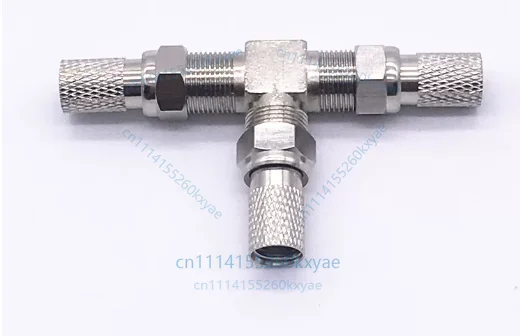 Self-tightening spiral tee connector f head one-to-two set-top box connector accessories