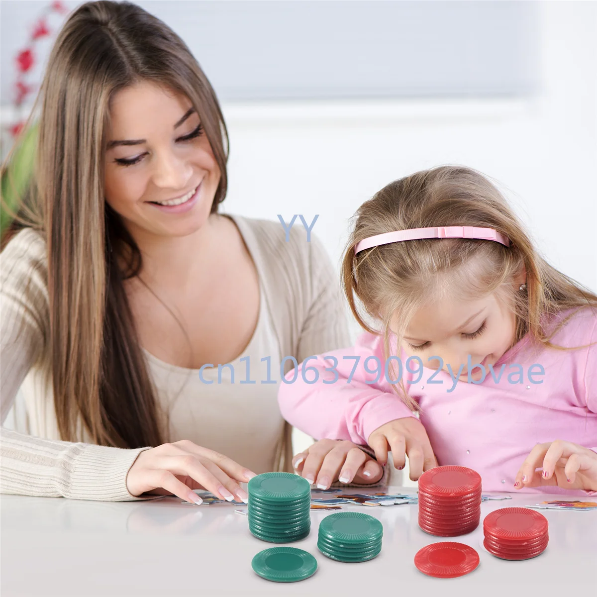 400 Pieces Plastic Poker Chips Game Chips 4 Colors Counter Card for Game Playing Counting Bingo Game Chips Card, 1 view 4