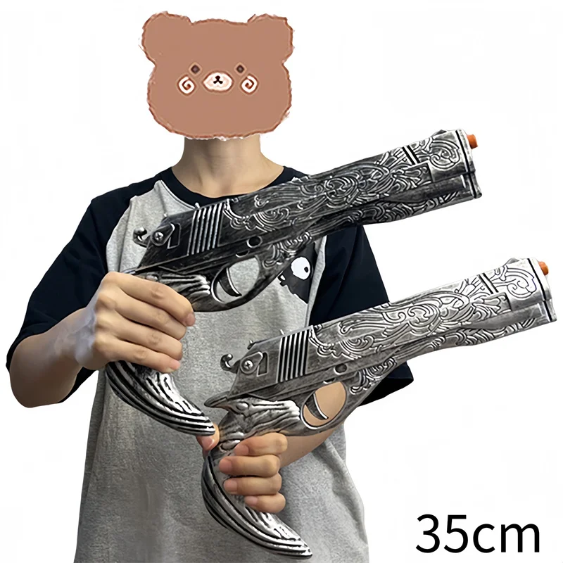 أنماط تأثيري نموذج بندقية تعزيز البنادق المزدوجة الأبنوس العاج الدعامة الأسلحة السلامة بولي المطاط المطاط هدايا الهالوين لا اطلاق النار