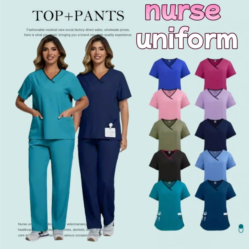 

Two Piece Suit A Clinical Neutral Hand Wash Suit Suitable for Doctor Nurses and Nursing Staff in Pet Hospitals and Beauty Salons
