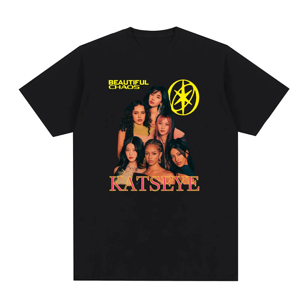 

Katseye 2025new Style T-shirt Graphic Hip Hop CottonTee-shirt Sleeve Gothic Tshirt Sudaderas Korean Style Casual PunkClothing