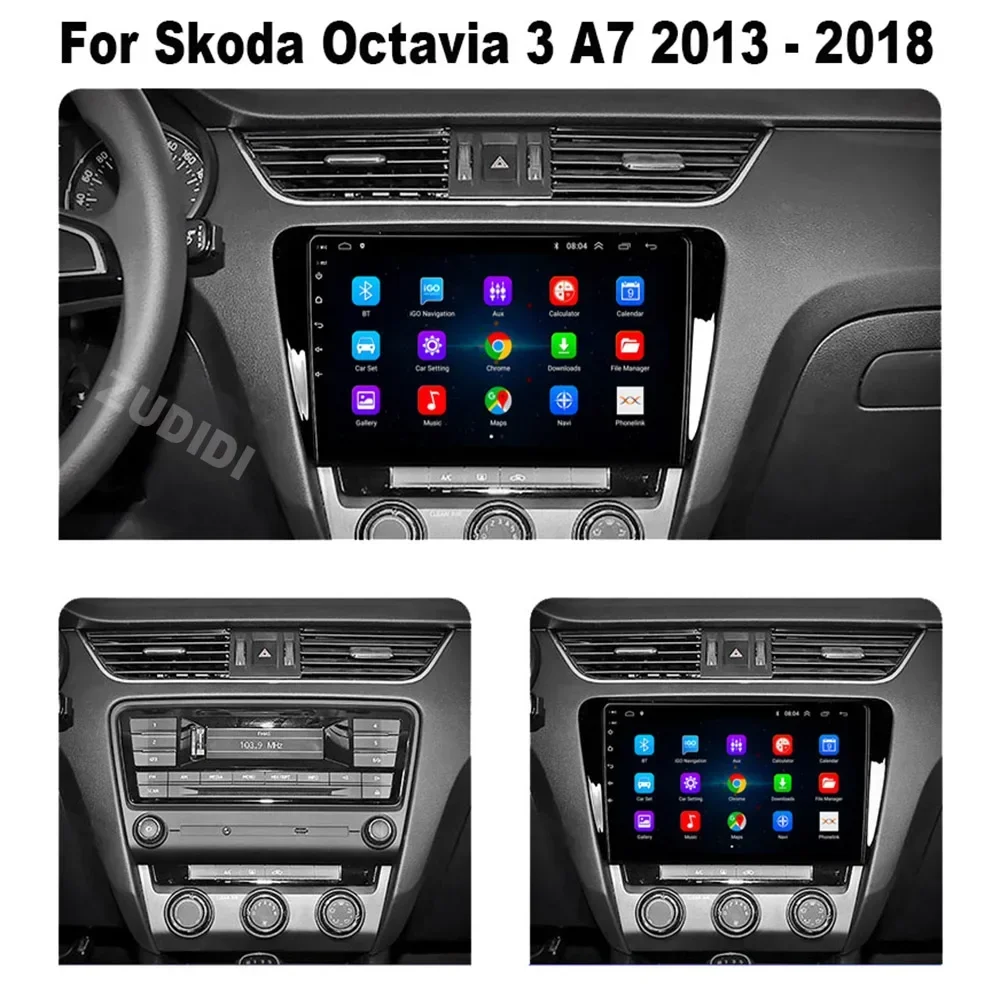 Автомобильный радиоприемник 2 Din Android 13.0 для Volkswagen SKODA Octavia 3 A7 2013-2018, мультимедийный видеоплеер, навигация, GPS, разделенный экран, 4G