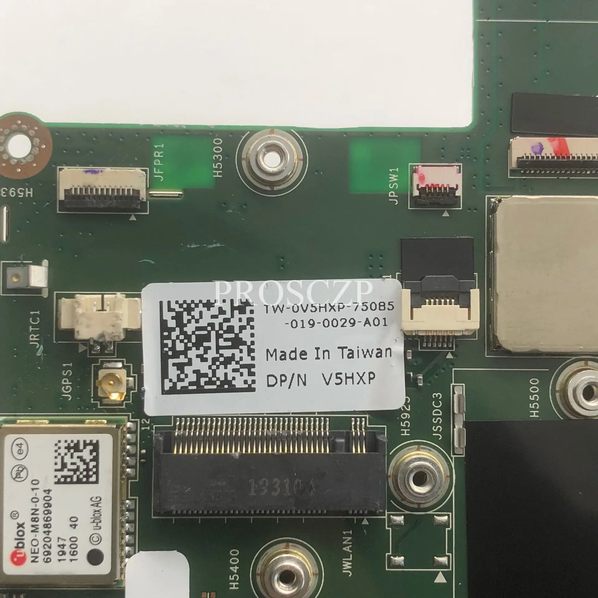 Carte mère pour ordinateur portable DELL TW-0V5HXP 0V5HXP V5HXP, avec processeur SR3L9 I5-8350U, 100% testé, fonctionne bien