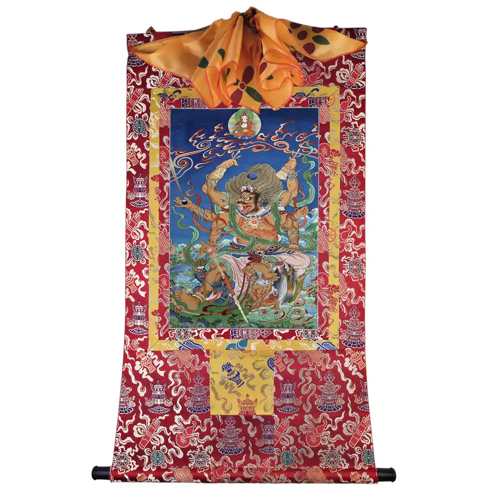 Mahakala Thangka,Gandhanra Tibetan Buddhist Thangka Art,Giclee Printed and Hand Framed,47