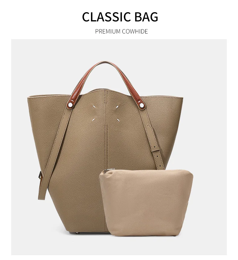 Aidanni Echtleder-Beuteltasche für Damen, Neuheit 2026, Große Kapazität, Pendler-Schulter- und Handtasche – Detail 5