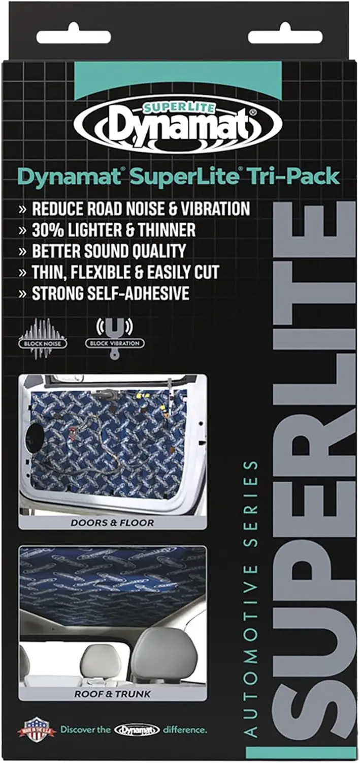 

18" x 32" Self-Adhesive Sound Deadener, Set of 3 Blue Sheets, Made in USA for Noise Reduction