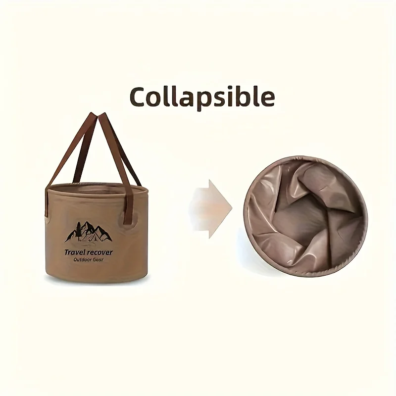 Outdoor Foldable Bucket Large Capacity Camping Portable Storage Bag Travel Multi-Function Foot Bath Bucket Fishing Bucket