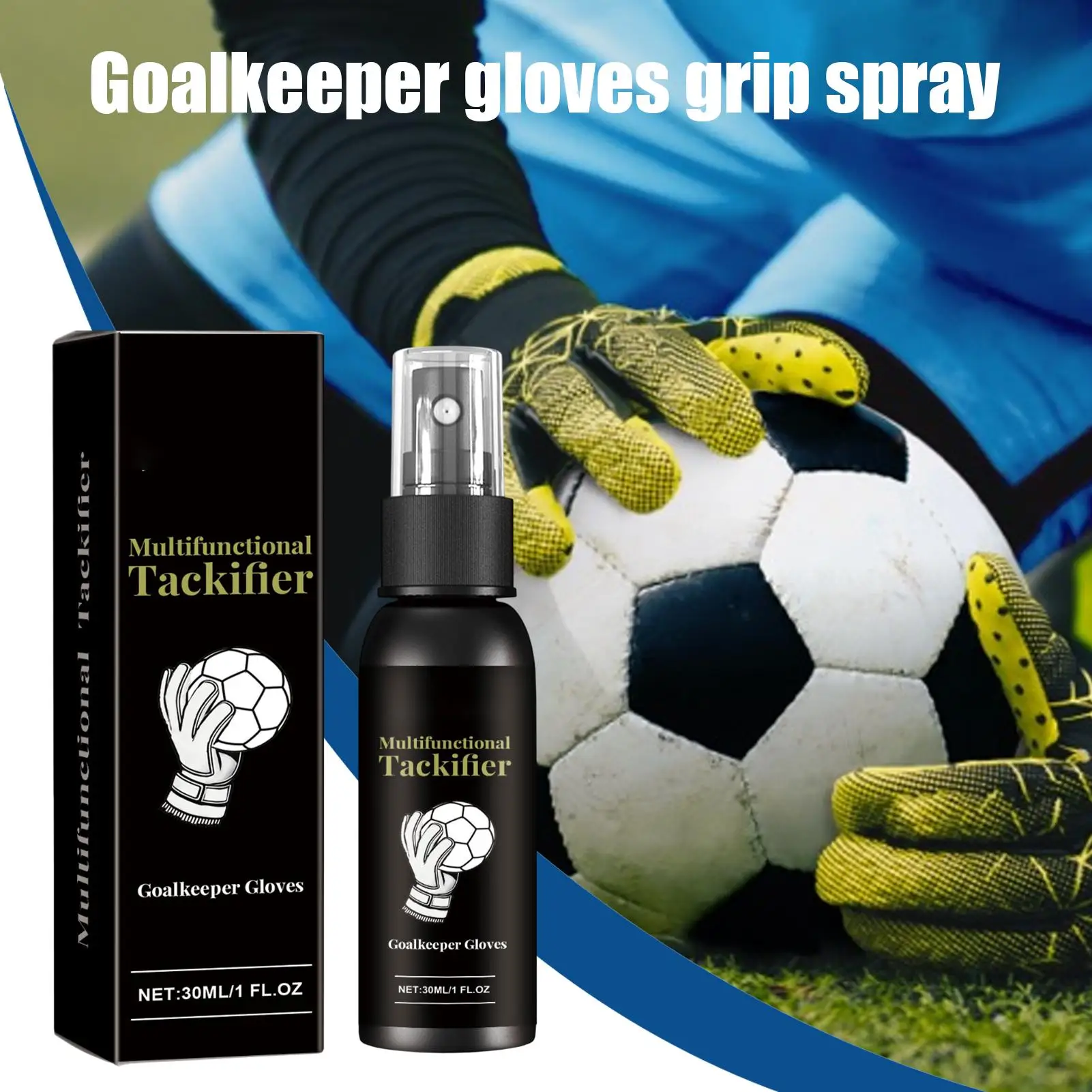 

30ml Grip Spray for Football Gloves Safe Goalkeeper Gloves Spray Gloves Wash & Prepare Effective Protective Glove Grip Sprays