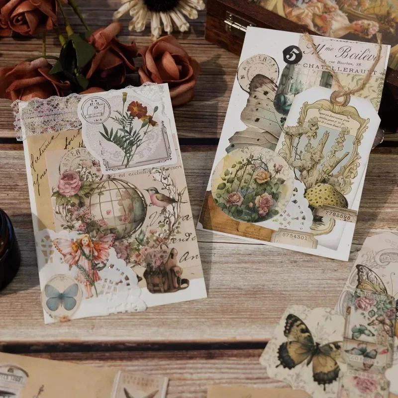 40pcs Mountain Wild Handbook Material Series Decoration Collage Pack American Vintage Stickers pack Old Dreams 181*117mm