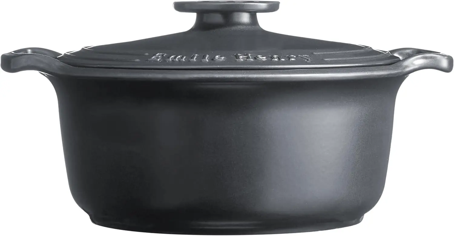 Сделано во Францию SUBLIME Керамика 6 квартов. Круглая голландская духовка, графит