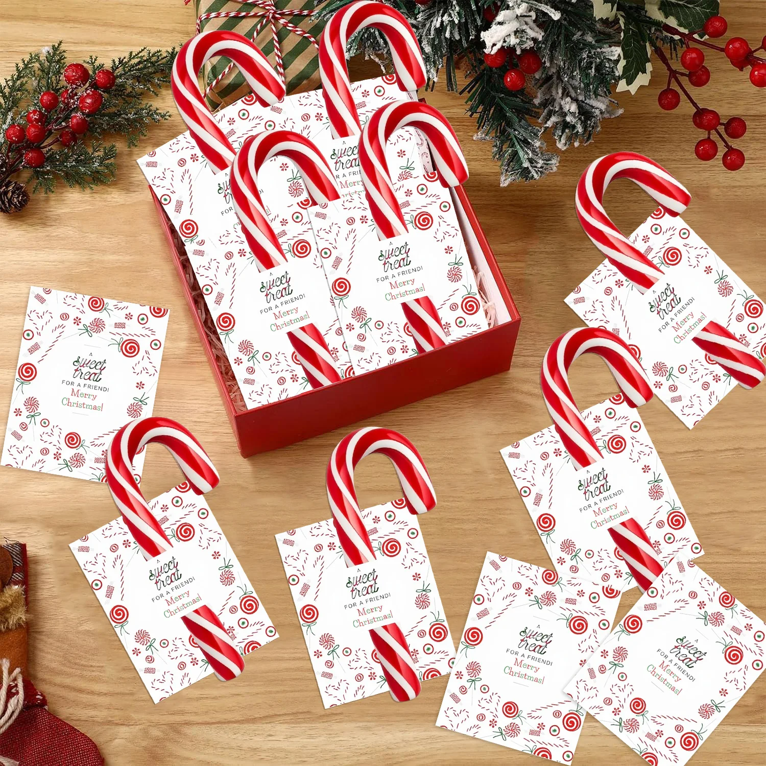 10/20/50 قطعة مصاصات عيد الميلاد في بطاقات الزخرفية حفلة عيد الميلاد الديكور 2025 عيد الميلاد عطلة نافيداد ناتال السنة الجديدة Gift2026 #1