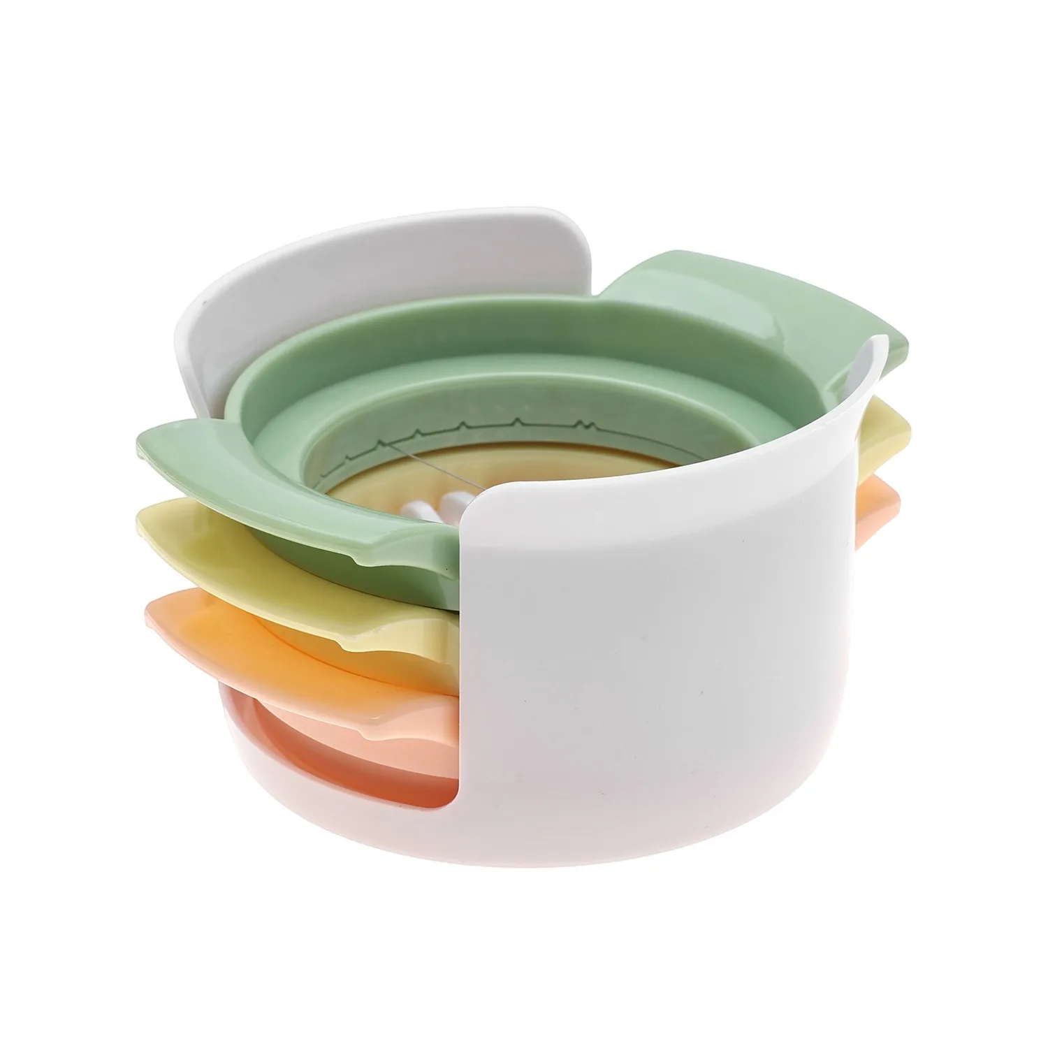 【Multi-Function Egg Slicer】Stainless Steel 3-in-1 Cutter for Eggs, Fruits, Kitchen Helper Gadget