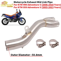 Slip On For KTM 950 Adventure s 2003 - 2013 KTM 990 Adventure s 2006-2016 Motorcycle Exhaust Escape Muffler Modify Mid Link Pipe