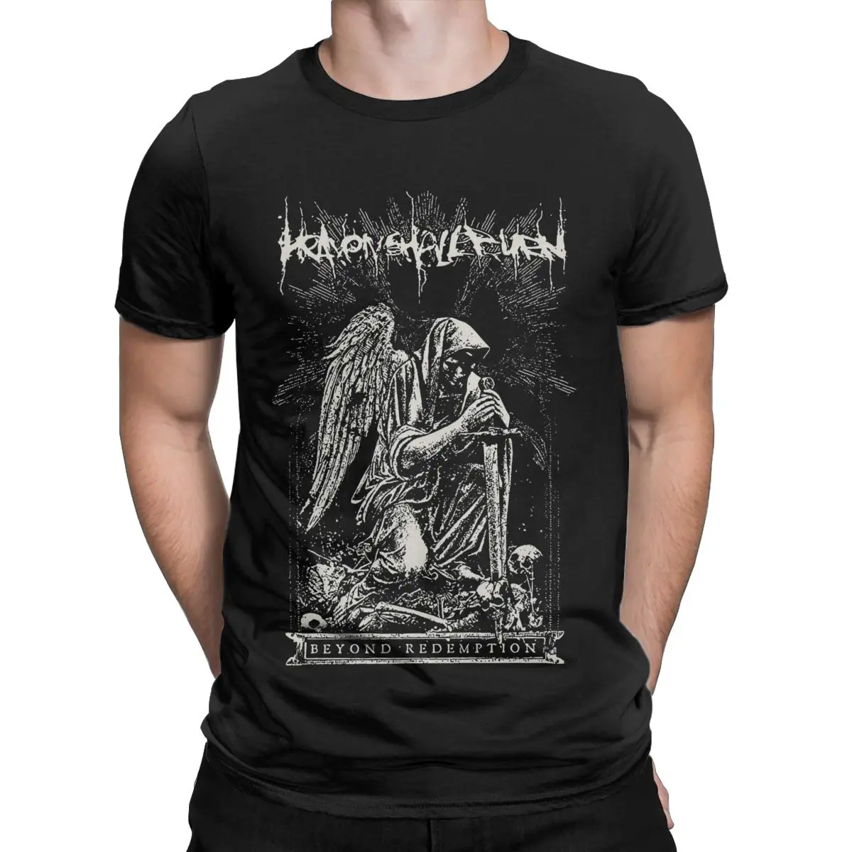 Heaven Shall Burn T Shirts Men's Pure Cotton Novelty T-Shirts Round Collar Band Tees Short Sleeve Clothing Graphic