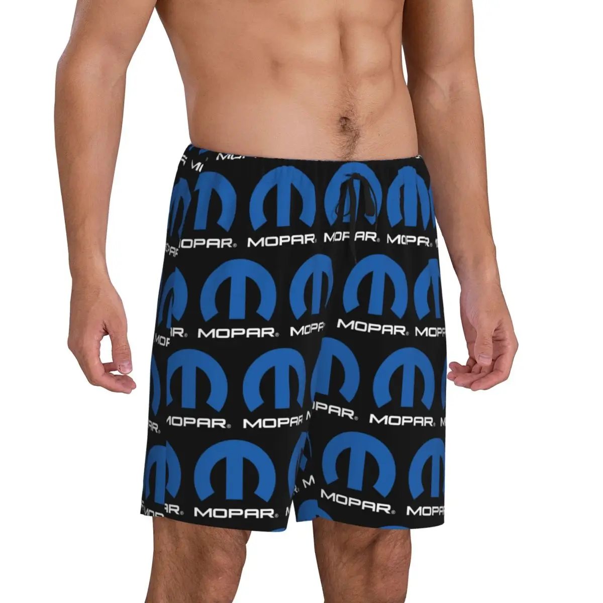 Custom Mopar Black Logo American Trucker Short Pajama Pants Men Sleepwear Sleep Lounge Bottom Shorts Sleeping Pants