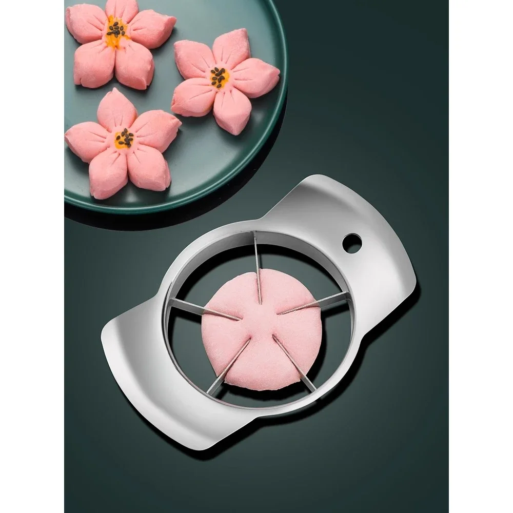 Peach Blossom Cake Mold Cutting Divider Jujube Cake Making Chinese Dim sum Tool 304 Stainless Steel Jujube Slitting