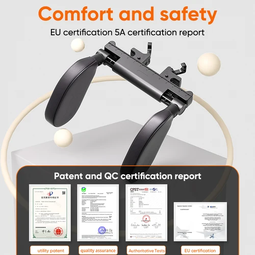 Imagen 2 del producto Reposacabezas de Coche Ajustable para Viajes de Larga Distancia, Cómodo, Impermeable, de Cuero PVC, con Espuma Viscoelástica, Soporte para la Cabeza para Adultos y Niños