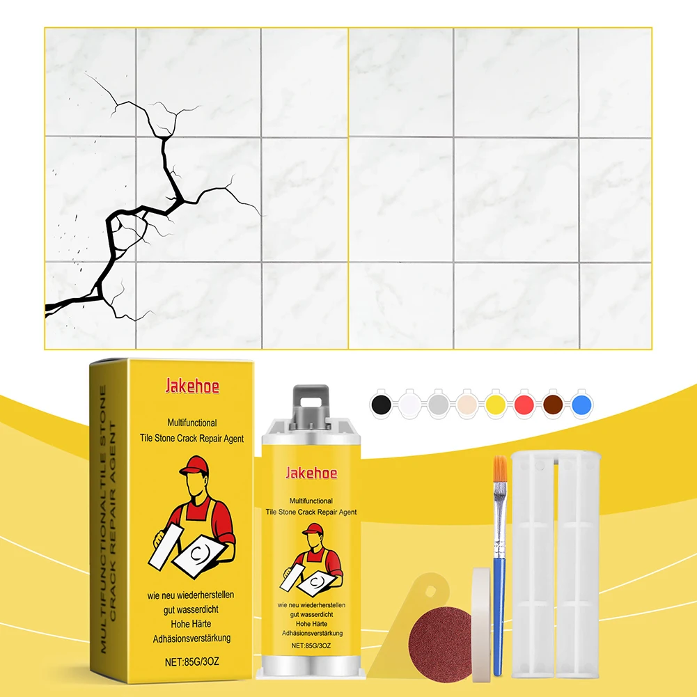 Multifunctional Tile Stone Cracks Repair Kit Waterproof Powerful Tile Crevice Filling Adhesive Paste Grout Repair Agent for Home