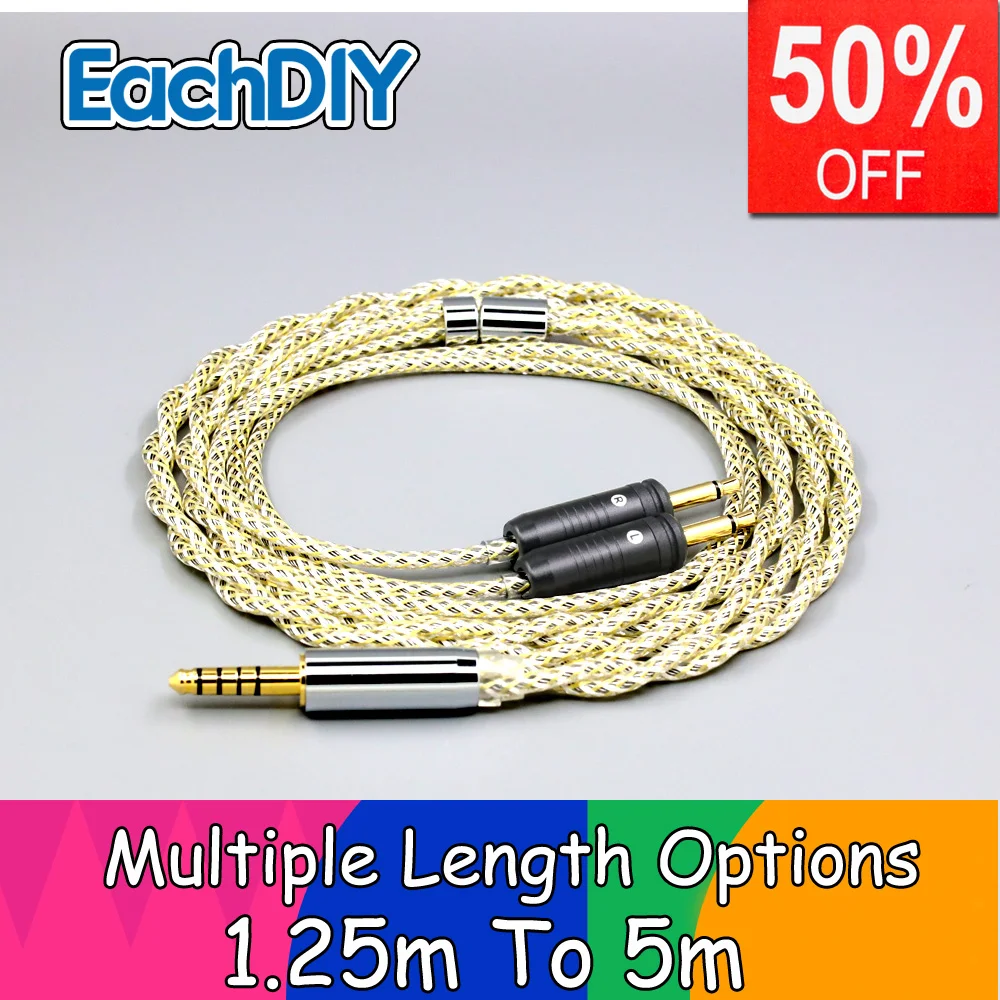 TypeS 23AWG Litz Shielding Silver OCC Earphone Cable For Focal  Elear Clear Elex Elegia Stellia Celestee radiance LN008927