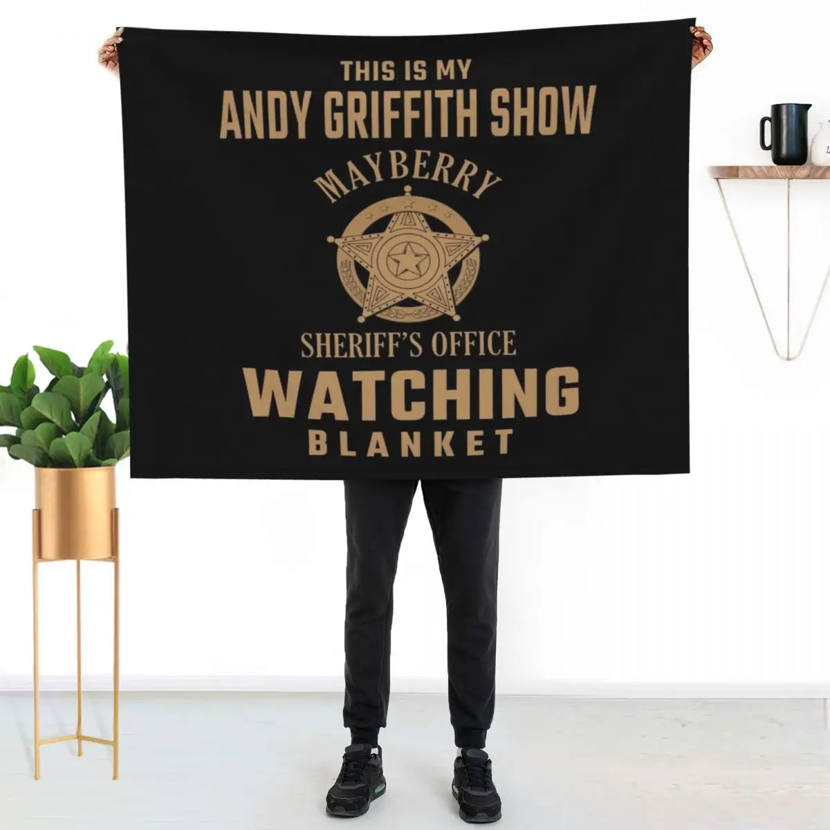 This Is My Andy Griffith Show Watching Blanket Funny Retro TV Throw Blanket For Baby Summer Personalized Gift bed plaid Blankets