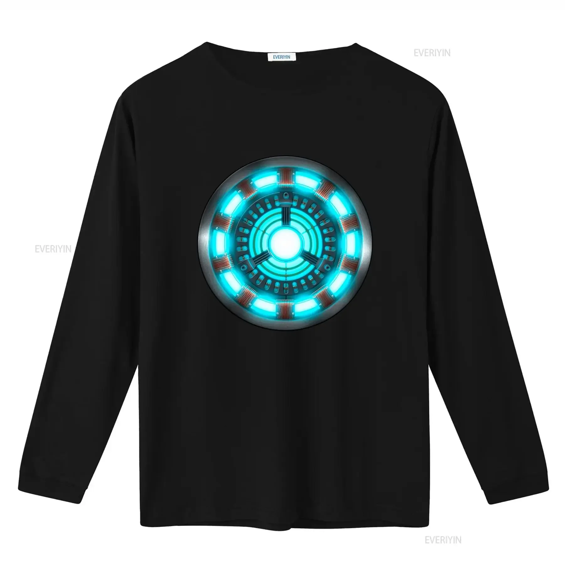 Arc Reactor Fun Design Men's T Shirt Cool Sci Fi Inspired Print for Tech Lovers vintage Washed Casual Stylish streetwear Unisex