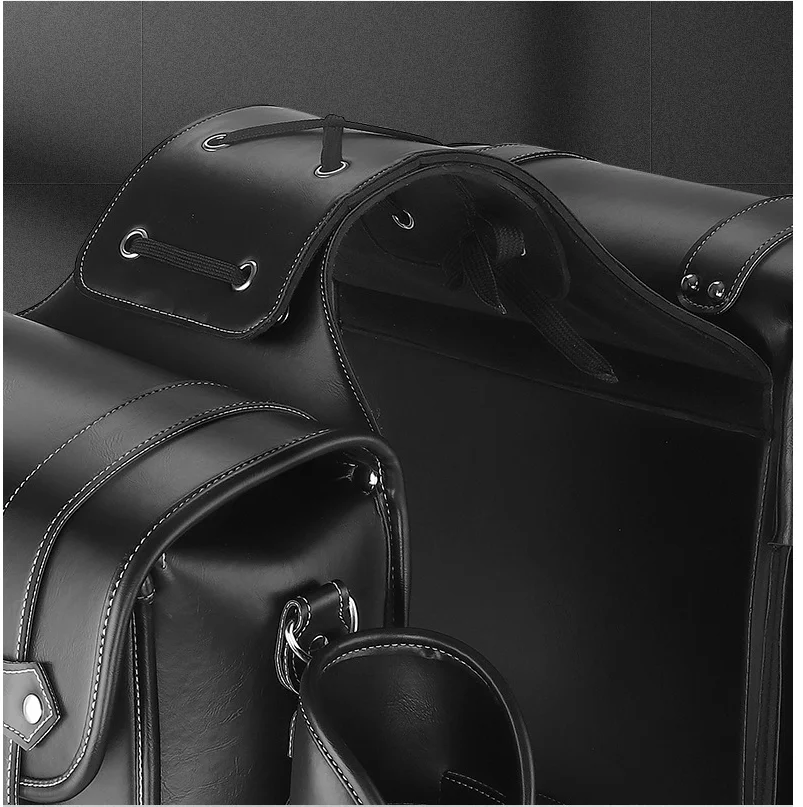 

Bicycle Vintage Double Bag Motorcycles Carry Bags On The Side Large Capacity Artificial Leather Storage Equipment G1049