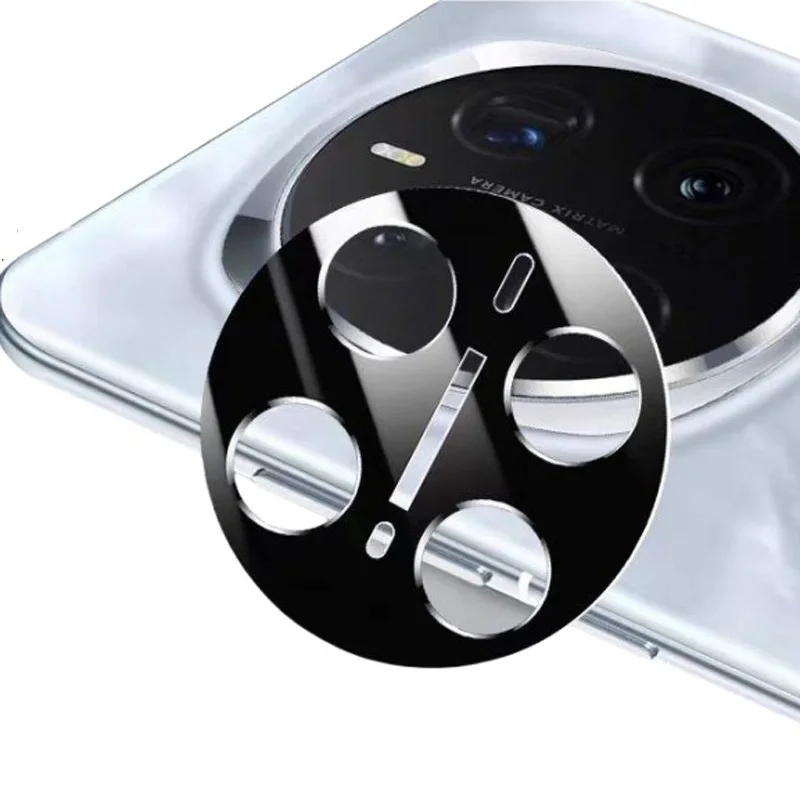 

for Honor Magic 7 Pro Camera Lens Tempered Glass Lens Film Protector Integrate Glass Cap Black Coverage