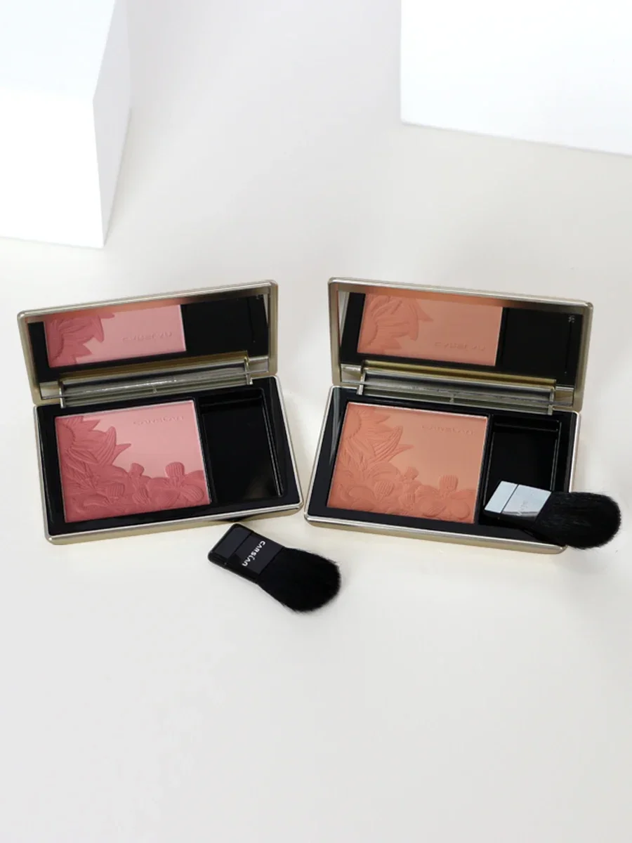 Echte Originele CARSLAN Dual Color Mousse Reliëf Blush Wang Gezicht Blusher Poeder Matte Langdurige Natuurlijke Contouring Rouge