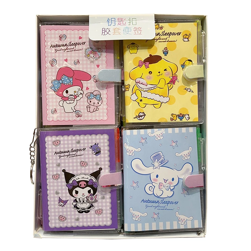 

12/24pcs Sanrio Notebook Ballpoint Pen Kuromi My Melody Notepad Diary Agenda Weekly Planner Stationery School Supplies Wholesale