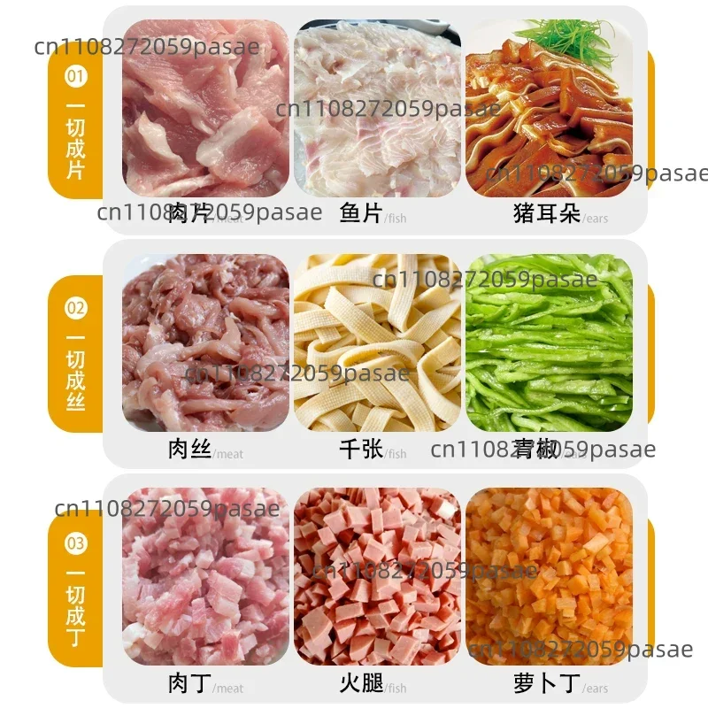 Meat Slicer, Commercial Electric Slicer, Fish Slicer, Meat Shredder, Fully Automatic Vegetable Cutter and Dicer