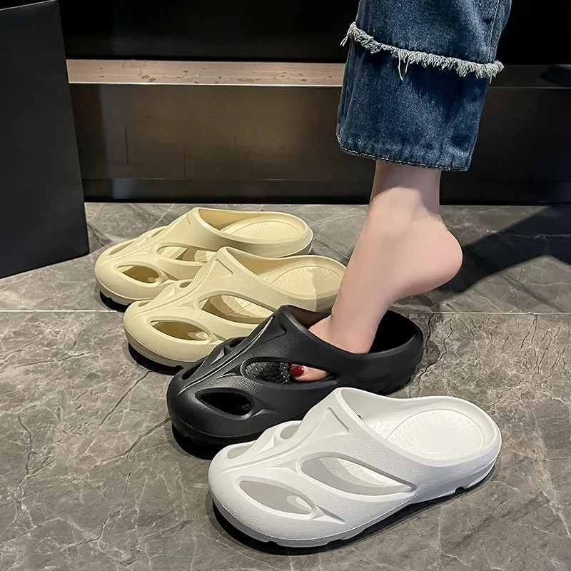 Traceway shoes hollow summer new special-shaped wading non-slip beach hole shoes thick-soled outer wear cool slippers tide