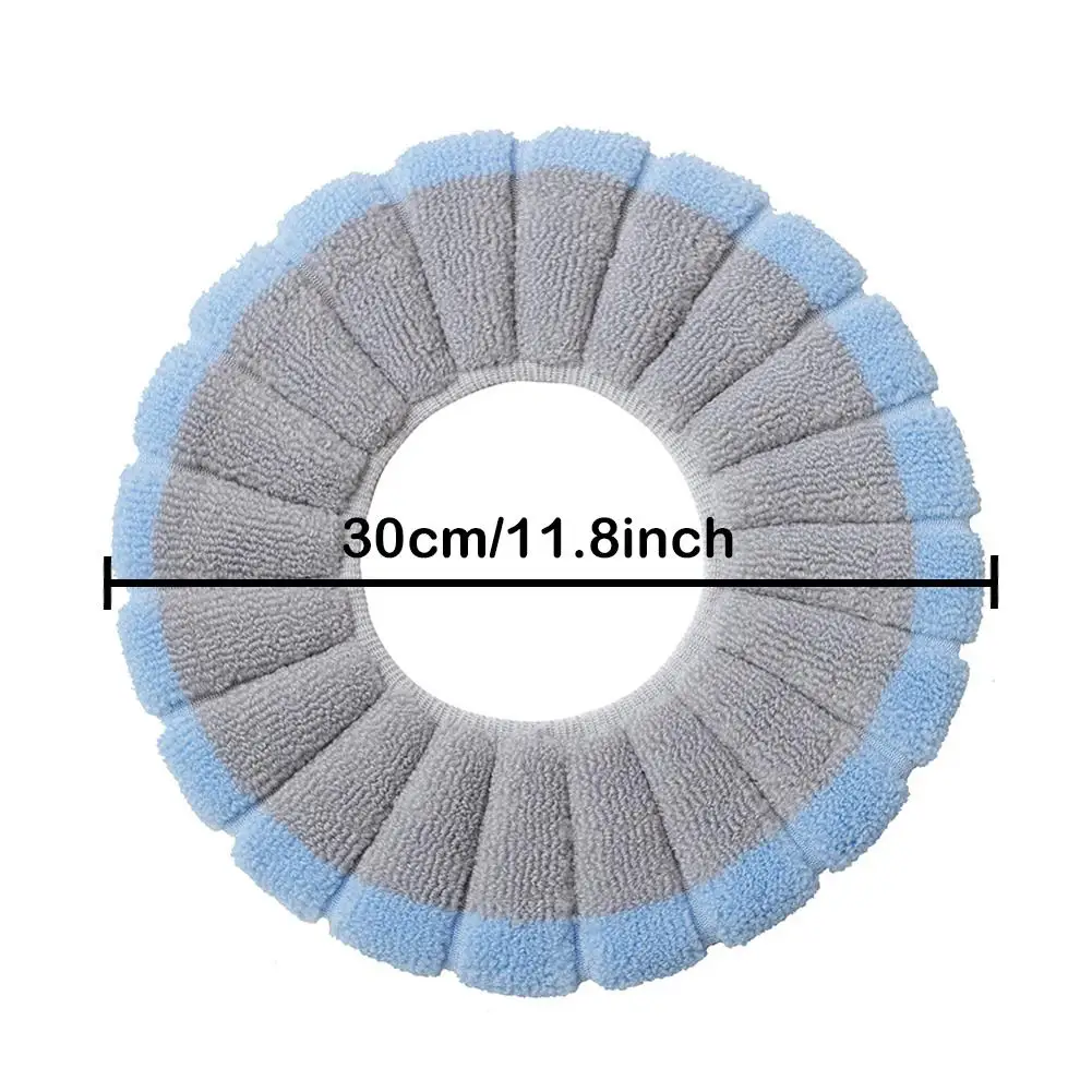 Winter Warm Toilet Seat Cover Mat Home WC Bathroom Toilet Pad With Handle Thicker Soft Washable Closestool Cushion Warmer Lids