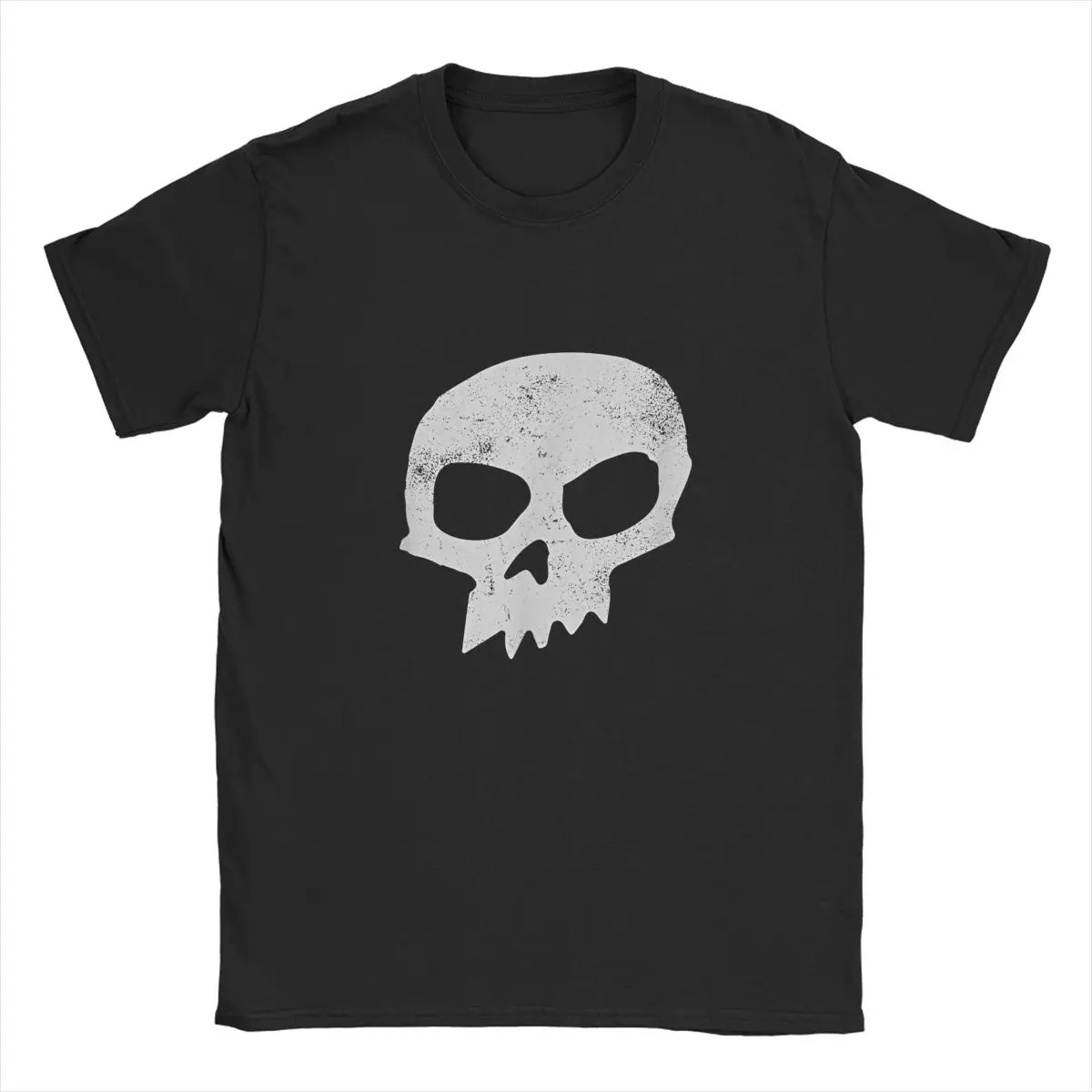 Vintage Toy Story Sid Skull Black T-Shirts for Men Crewneck Cotton T Shirts Fashion Manga Tees Short Sleeve Tees Plus Size