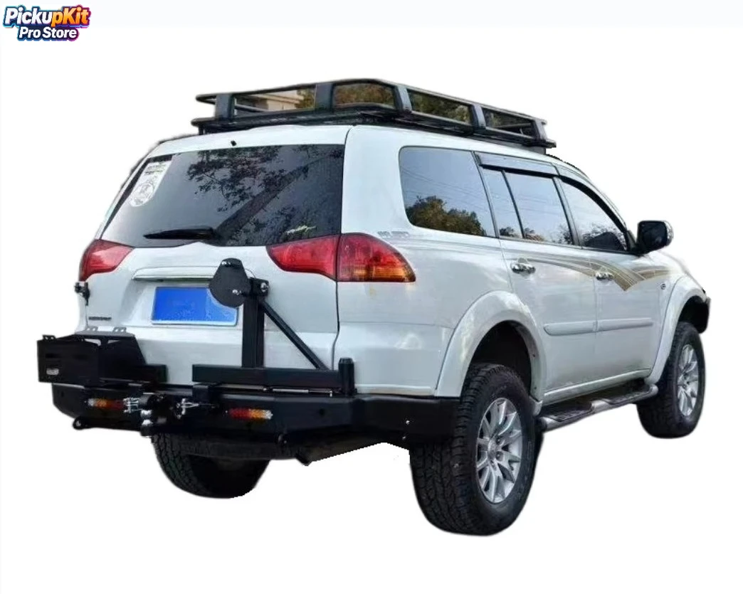 

Heavy-Duty Off-Road Steel Rear Bumper with Tow Hitch for Pajero Montero Sport 2nd Gen
