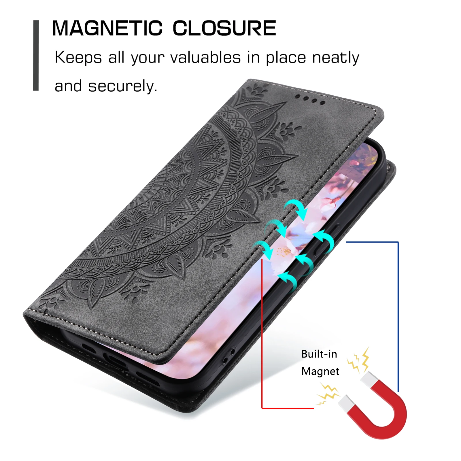 Magnetische Flip Ledertasche für Samsung Galaxy S25 S24 Ultra S23 FE S22 S21 S20 S10 S9 Plus Note 20 Brieftasche Karte Telefon Abdeckung Coque