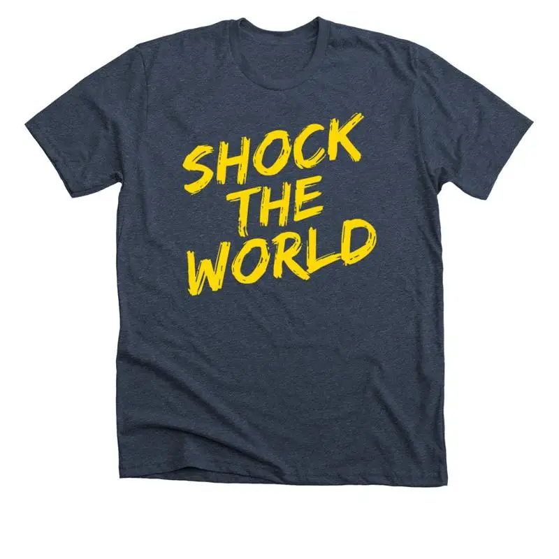 Shock The World Heather Midnight Navy Premium Tee