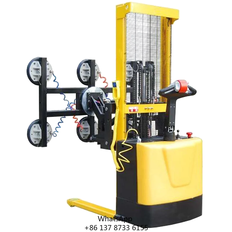 Semi Electric Vacuum Lifts New Version Suction Cup Lifter With Advanced Rear Axle Drive And Electromagnetic Brakes