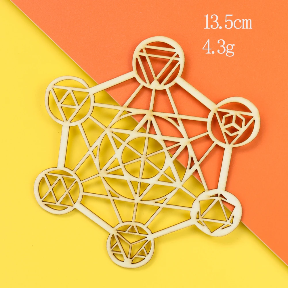 الخشب الطبيعي معلقة Om لوتس زهرة فاطمة اليد عين حورس ميتاترون مكعب نجمة داود خشبية دريانكاتشر قلادة ديكور المنزل