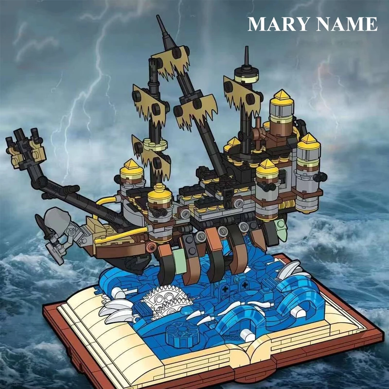 

Набор для сборки пиратского корабля Mary Magic Book, 1028 деталей, креативный конструктор из мелких элементов, развивающая игрушка для взрослых и детей, подарок