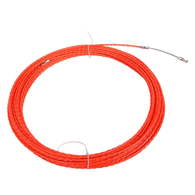 ABKJ-Duct Rodder Fish Tape Trefoil Thread 4.5Mmx 30M Electrical Cable Puller Rod Wire Rod Hrough Wall Threader