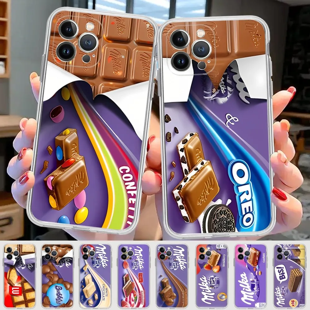 Chocolate Milka Box Phone Case For IPhone 15 8 7 6 6S Plus X SE 2020 XR XS 14 11 12 13 Mini Pro Max Mobile Case