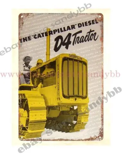 metal 1950 D4 Tractor agricultural machinery metal tin sign