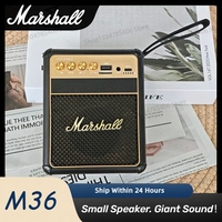 Marshall M36 TWS Bluetooth Speaker Waterproof Stereo Bass Sound Music Player Outdoor Subwoofer Portable lanyard Speakers