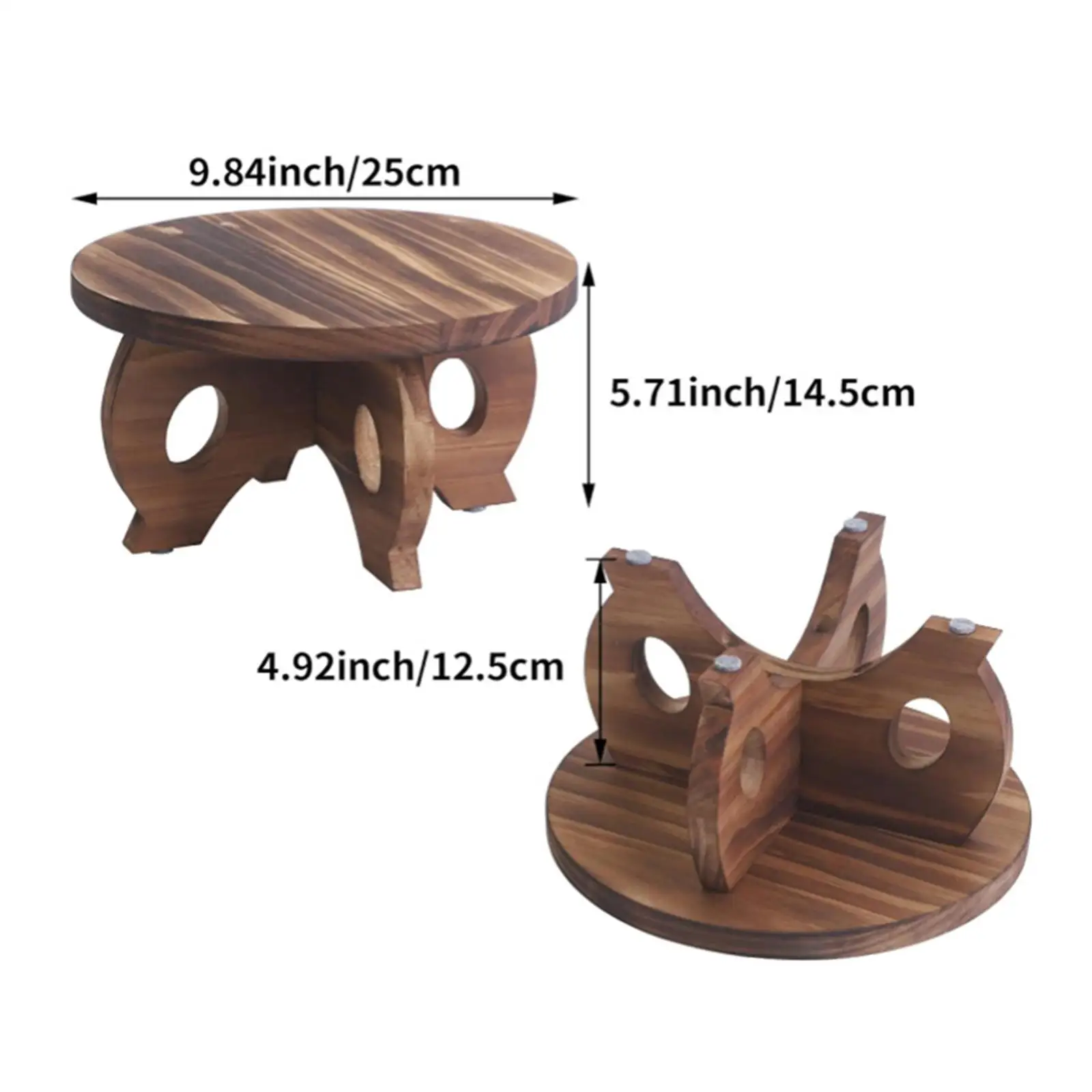 حامل نباتات خشبي مستدير لغرفة النوم في الهواء الطلق حامل وعاء الزهور رف زارع طاولة النبات لرف غرفة المعيشة خارج زاوية المكتب