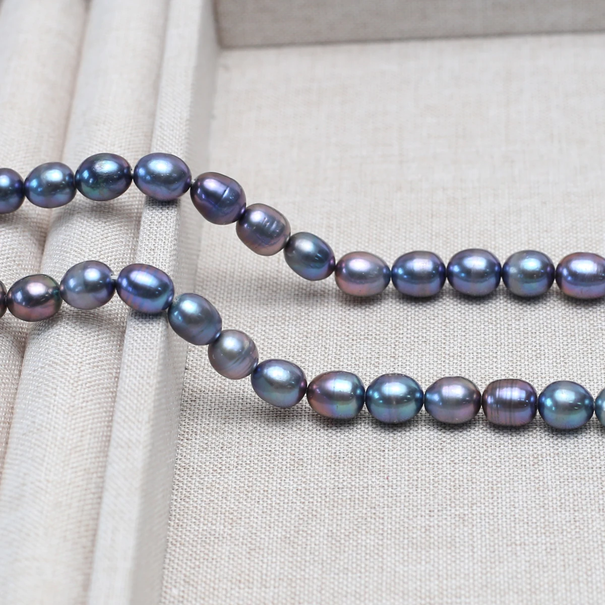 

High-Quality Black Rice-Shaped Natural Freshwater Pearl Semi-Finished Beads for Jewelry Making DIY Necklace Bracelet Accessories