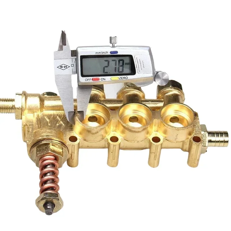 380/280 car washing machine all-copper gas chamber seat copper block pump head accessories, high pressure