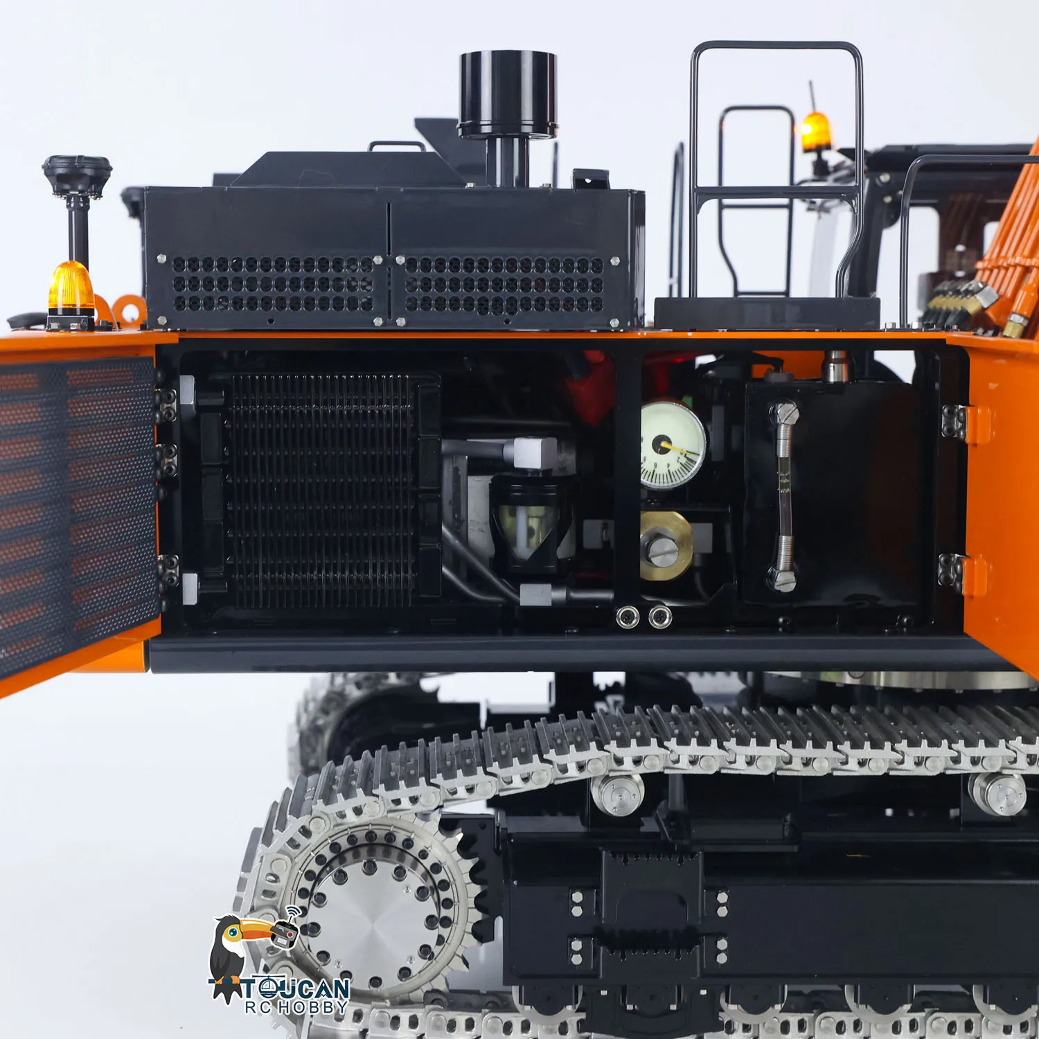 米国株 LESU 490 1/14 RC油圧ショベルカー モデル Aoue ZX490 メタルリモコン重機 6CHバルブライトおもちゃモデル