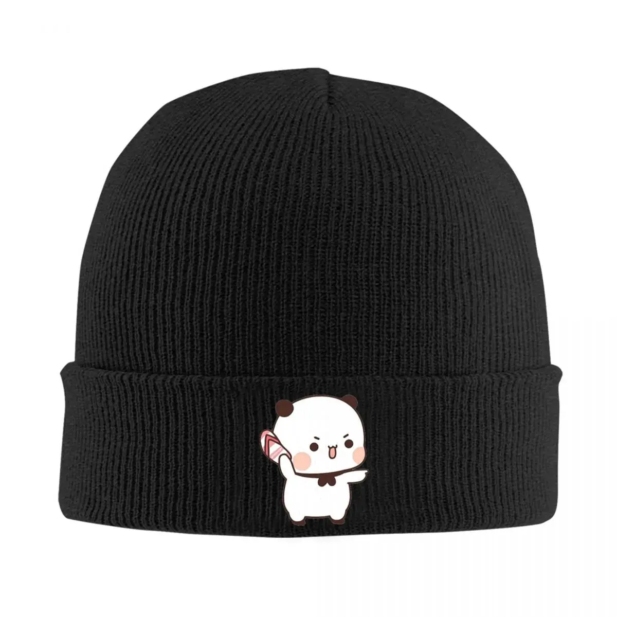 Cute Bubu Is Throwing Flip-flops At Dudu Warm Knitted Cap Fashion Bonnet Hat Autumn Winter Outdoor Beanies Hats for Unisex Adult